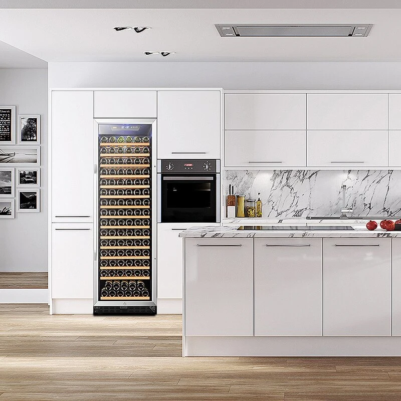 Luxury OEM 171 Bottles Single Zone Compressor Wine Fridge