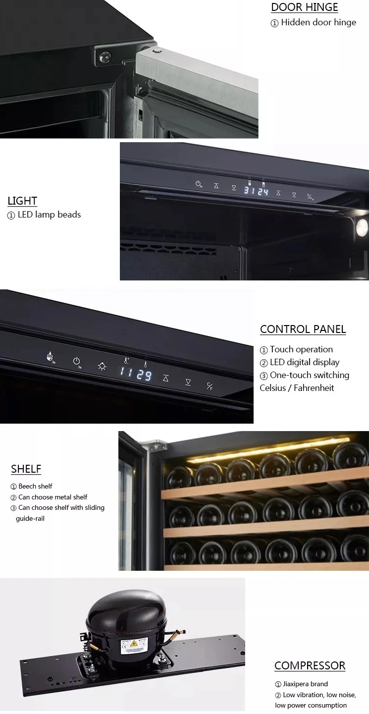 Energy Saving Wine Fridge Built-in Wine Cooler and Beverage Fridge