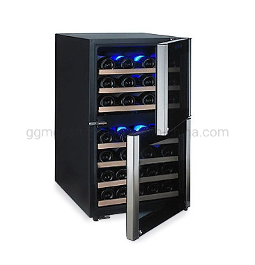 Dual-Zone Wine Fridge Dual-Temperature Wine Cooler with CE Approval