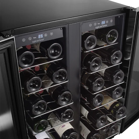 Frigo per vino a doppia zona con compressore da 36 bottiglie con approvazione ETL